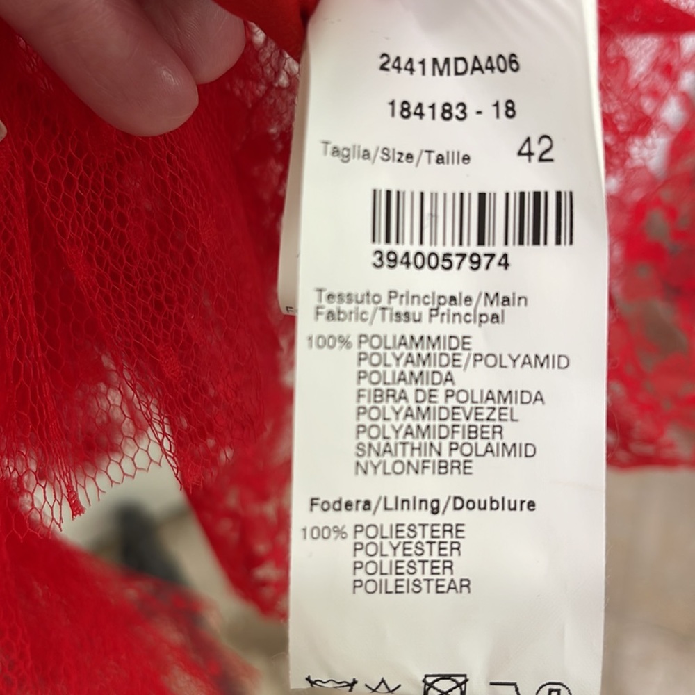 MSGM Layered Tulle Mini Dress Red Size 42/8 - Picture 14 of 15